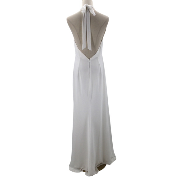 LULU'S S Captured Your Heart White Halter Wedding Formal Maxi Dress NEW B42 - Picture 3 of 11